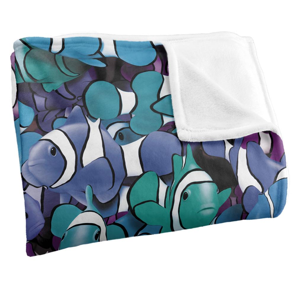 Multicoloured - Side - Royce McClure Grape Clown Fish Silky Supersoft Blanket