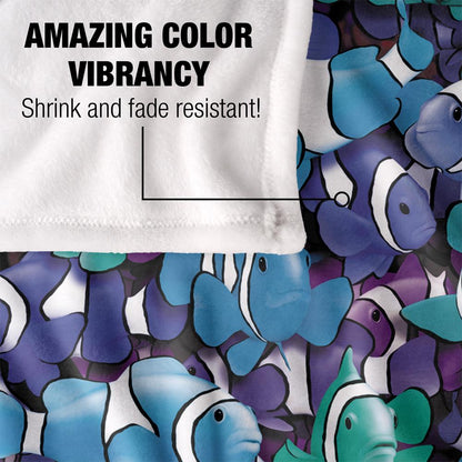 Multicoloured - Lifestyle - Royce McClure Grape Clown Fish Silky Supersoft Blanket