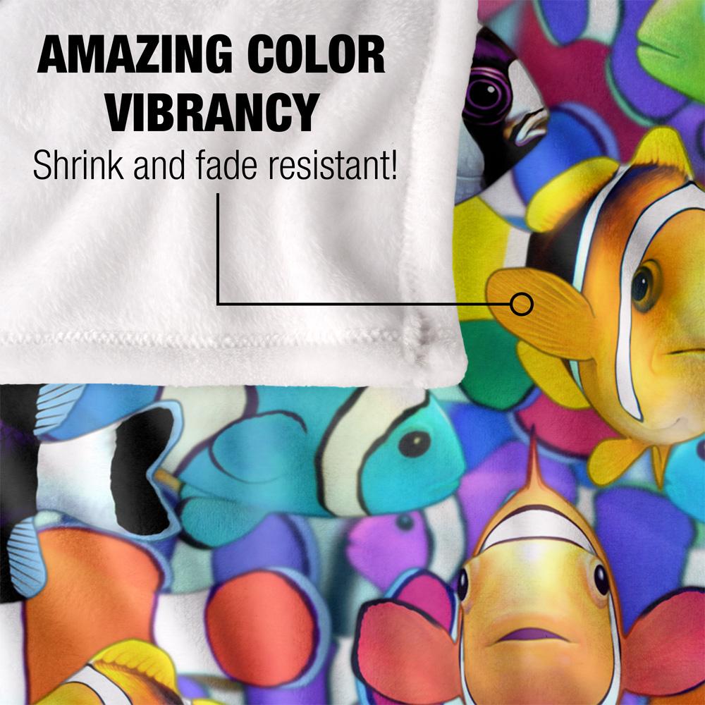 Multicoloured - Lifestyle - Royce McClure Silky Humbugs And Clownfish Supersoft Blanket