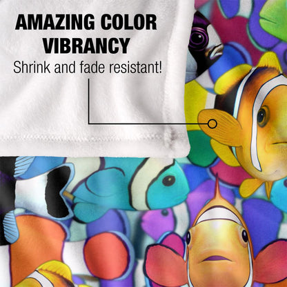 Multicoloured - Lifestyle - Royce McClure Silky Humbugs And Clownfish Supersoft Blanket