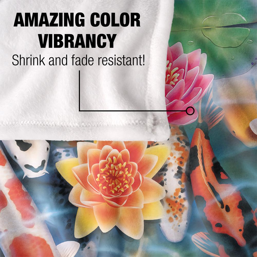 Multicoloured - Lifestyle - Royce McClure Silky Koi Fish Garden Supersoft Blanket