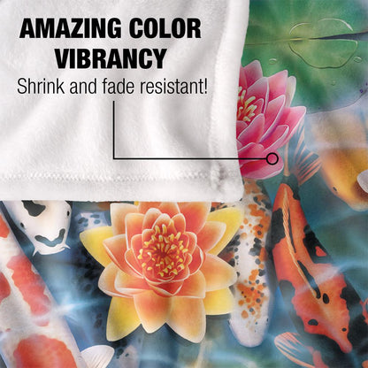 Multicoloured - Lifestyle - Royce McClure Silky Koi Fish Garden Supersoft Blanket