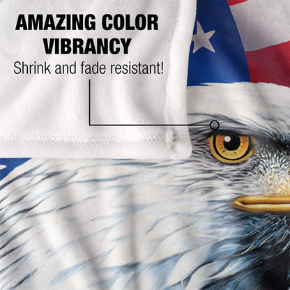 Multicoloured - Lifestyle - Royce McClure Rockets Red Glare Silky American Flag Supersoft Blanket