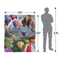 Multicoloured - Side - Royce McClure Silky Hot Air Balloon Sky Roads Supersoft Blanket
