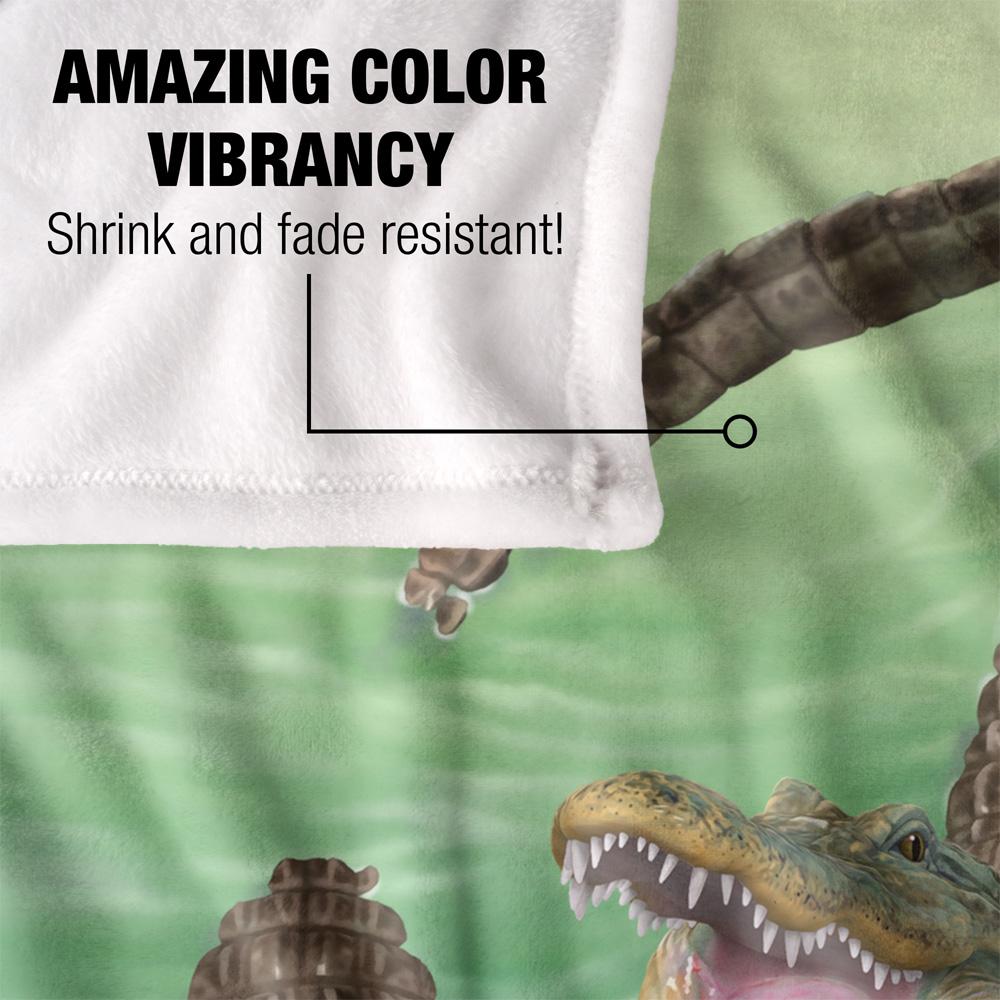 Multicoloured - Lifestyle - Royce McClure Silky Swamp Alligators Supersoft Blanket