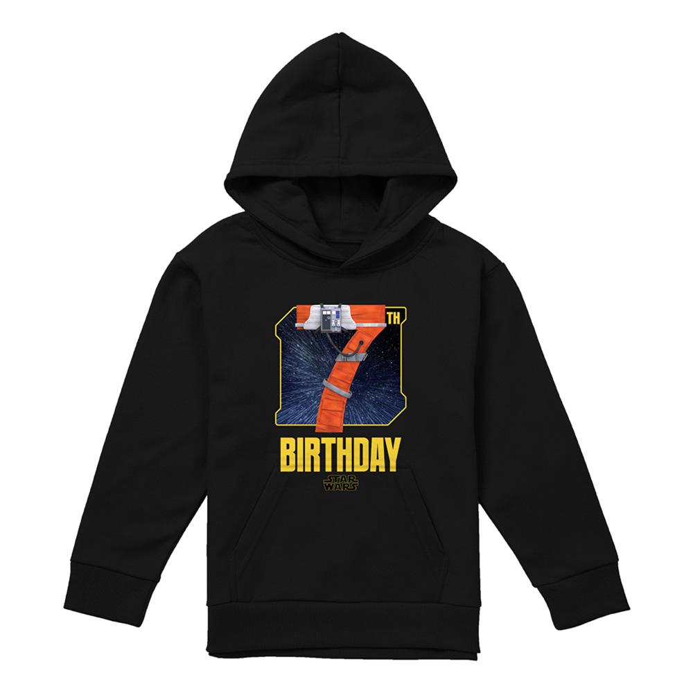 Navy - Lifestyle - Star Wars Childrens-Kids Xwing Pilot Space 7th Birthday Hoodie
