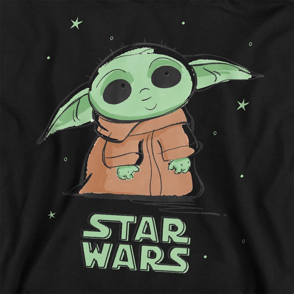 Navy - Back - Star Wars Childrens-Kids Grogu Splash Hoodie