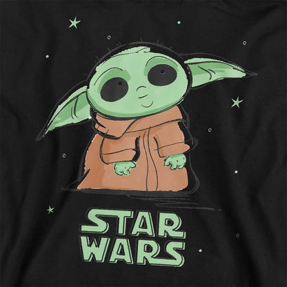 Navy - Back - Star Wars Childrens-Kids Grogu Splash Hoodie
