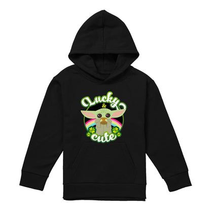Navy - Lifestyle - Disney Star Wars Childrens-Kids Grogu St Patricks Day Hoodie
