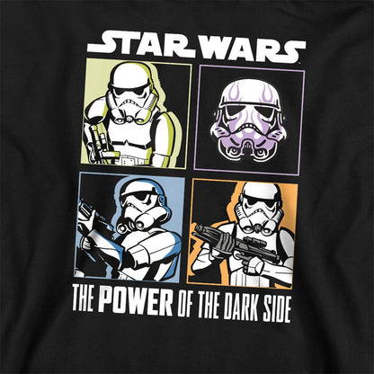 Black - Back - Disney Star Wars Childrens-Kids Four Box Trooper Hoodie