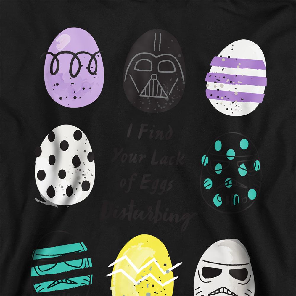 Black - Back - Disney Star Wars Childrens-Kids Your Lack Of Easter Eggs Disturbing Darth Vader Hoodie