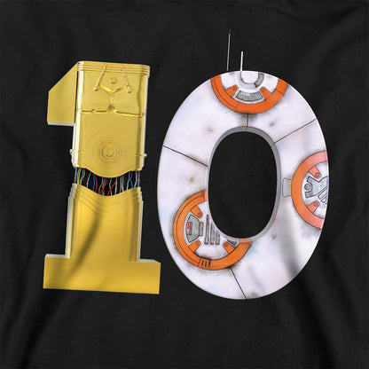 Black - Back - Disney Star Wars Childrens-Kids C3PO BB-8 Hoodie