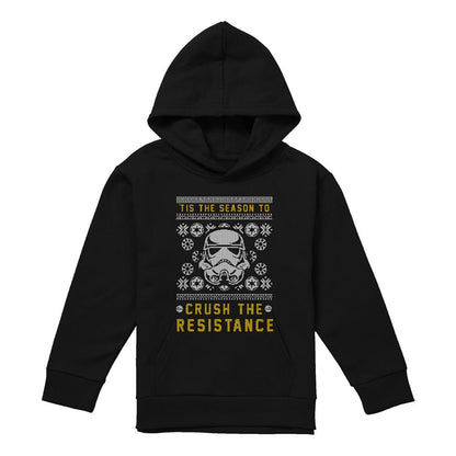 Black - Lifestyle - Disney Star Wars Childrens-Kids Crush The Resistance This Christmas Hoodie
