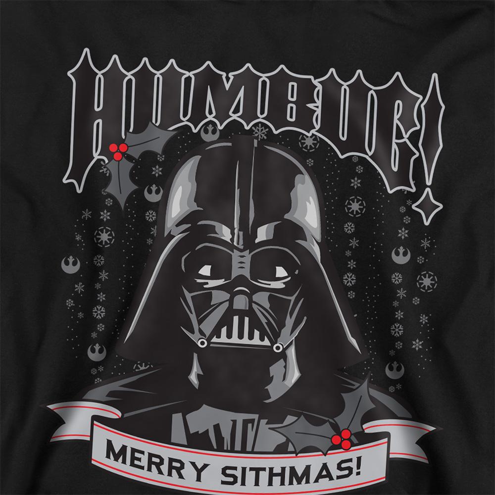 Black - Back - Disney Star Wars Childrens-Kids Humbug Merry Sithmas! Darth Vader Christmas Hoodie