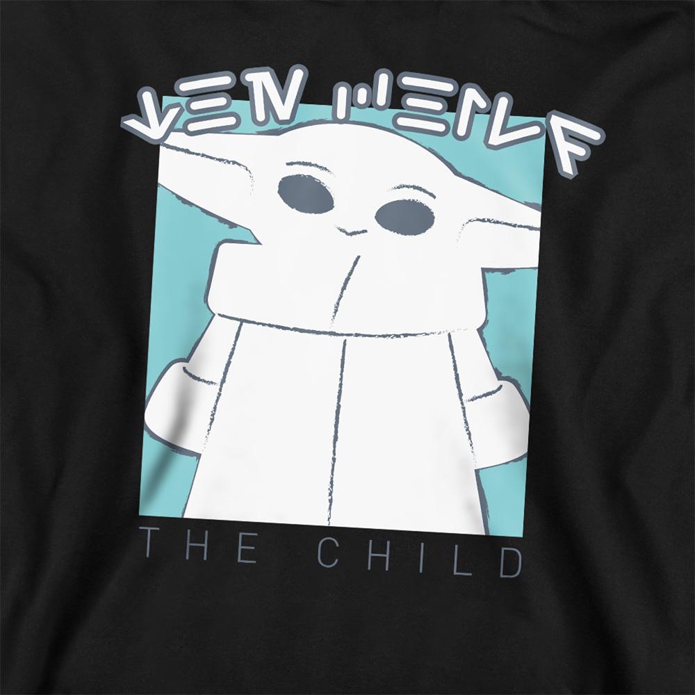 Black - Back - Star Wars Childrens-Kids The Child Grogu Hoodie