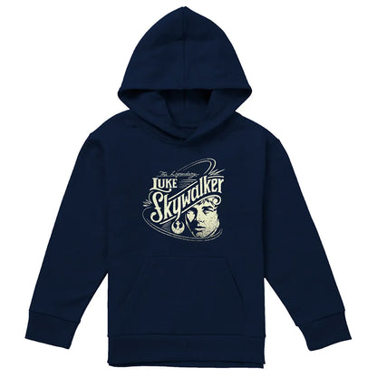 Navy - Front - Star Wars Childrens-Kids War Hero Luke Skywalker Hoodie