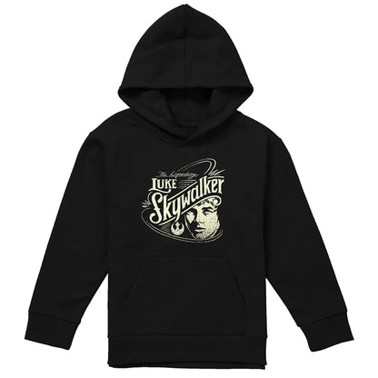 Black - Front - Star Wars Childrens-Kids War Hero Luke Skywalker Hoodie