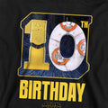 Black - Back - Disney Star Wars Childrens-Kids C3PO BB-8 10th Birthday Hoodie