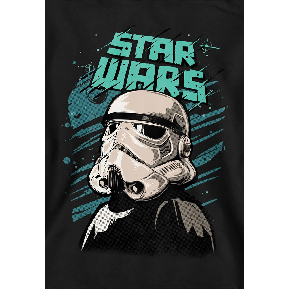 Black - Side - Star Wars Childrens-Kids Street Glare Stormtrooper Hoodie