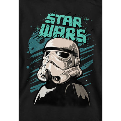 Black - Side - Star Wars Childrens-Kids Street Glare Stormtrooper Hoodie