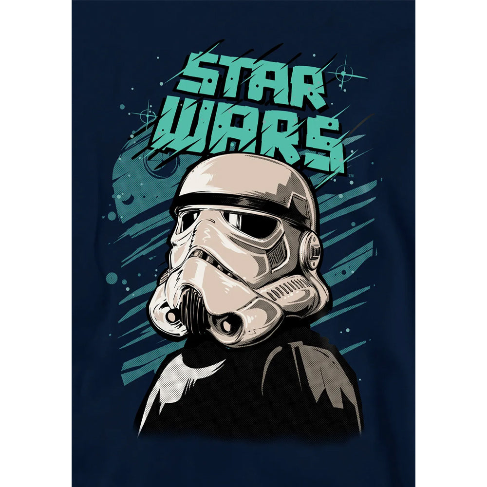 Black - Close up - Star Wars Childrens-Kids Street Glare Stormtrooper Hoodie