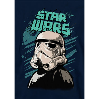 Navy - Side - Star Wars Childrens-Kids Street Glare Stormtrooper Hoodie