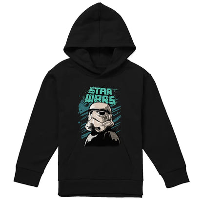 Black - Front - Star Wars Childrens-Kids Street Glare Stormtrooper Hoodie