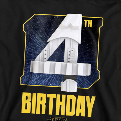 Black - Back - Star Wars Childrens-Kids Stormtrooper Space 4th Birthday Hoodie