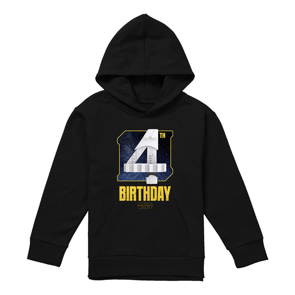 Navy - Lifestyle - Star Wars Childrens-Kids Stormtrooper Space 4th Birthday Hoodie