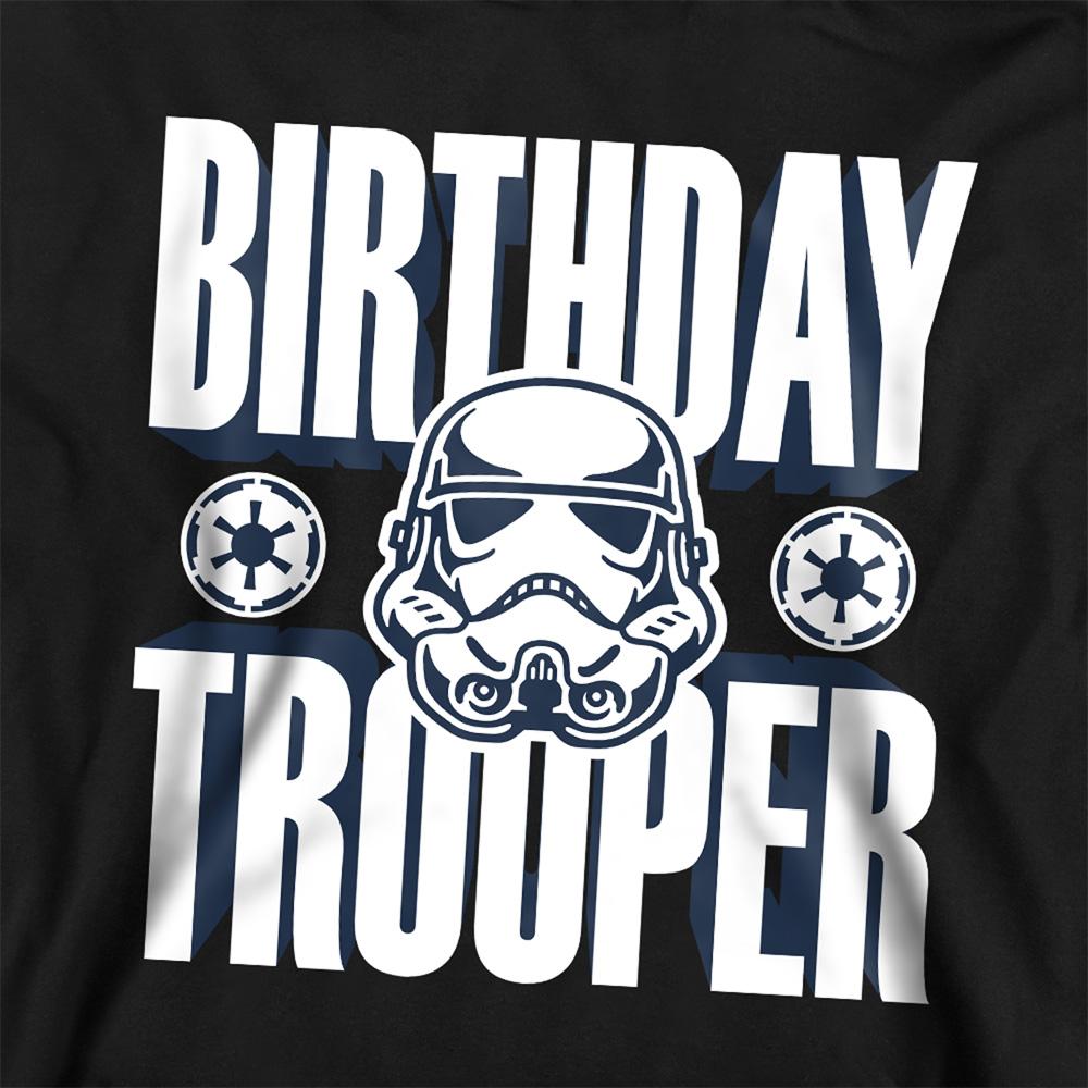 Black - Back - Disney Star Wars Childrens-Kids Trooper Birthday Hoodie