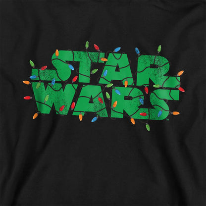 Athletic Heather - Back - Star Wars Childrens-Kids Christmas Lights Logo Hoodie