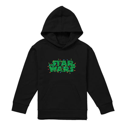 Athletic Heather - Lifestyle - Star Wars Childrens-Kids Christmas Lights Logo Hoodie