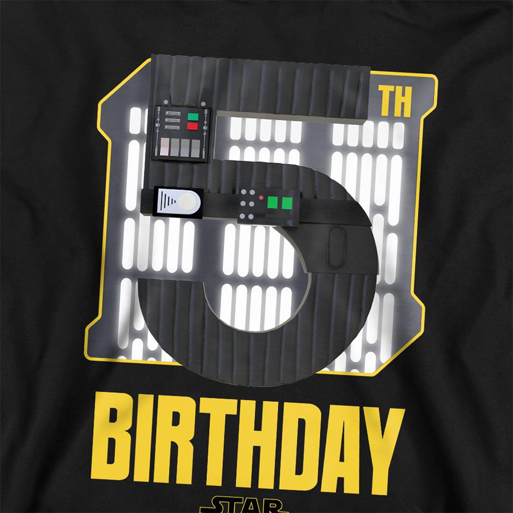 Navy - Back - Star Wars Childrens-Kids Darth Vader Space 5th Birthday Hoodie