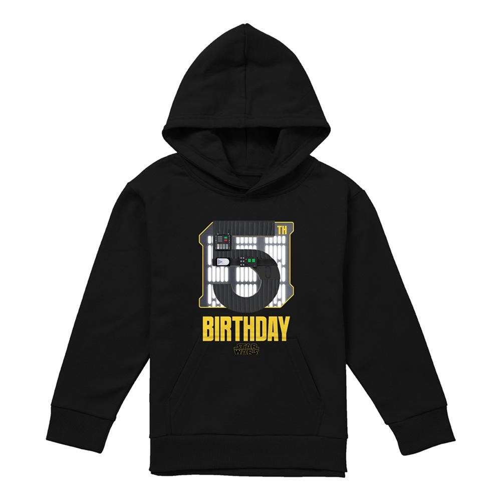 Navy - Lifestyle - Star Wars Childrens-Kids Darth Vader Space 5th Birthday Hoodie