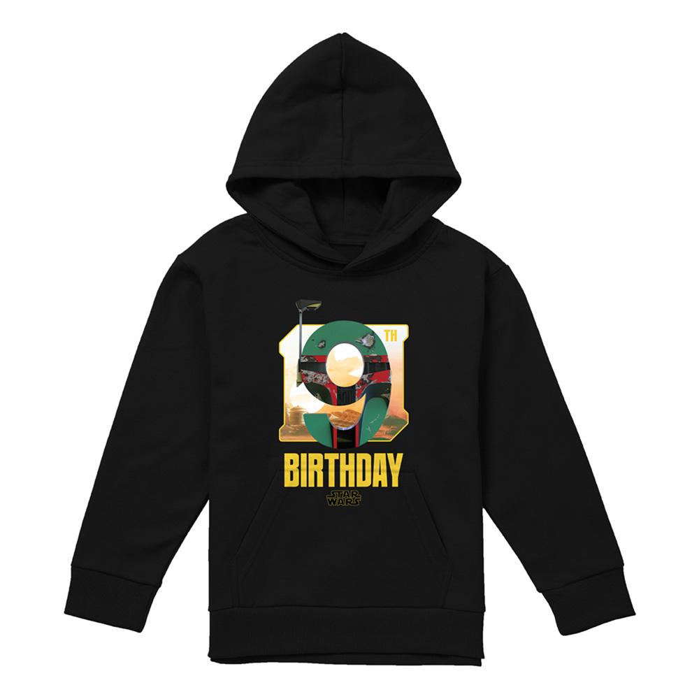 Navy - Lifestyle - Disney Star Wars Childrens-Kids Boba Fett 9th Birthday Hoodie
