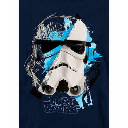 Navy - Side - Star Wars Childrens-Kids Stormtrooper Cuts Hoodie