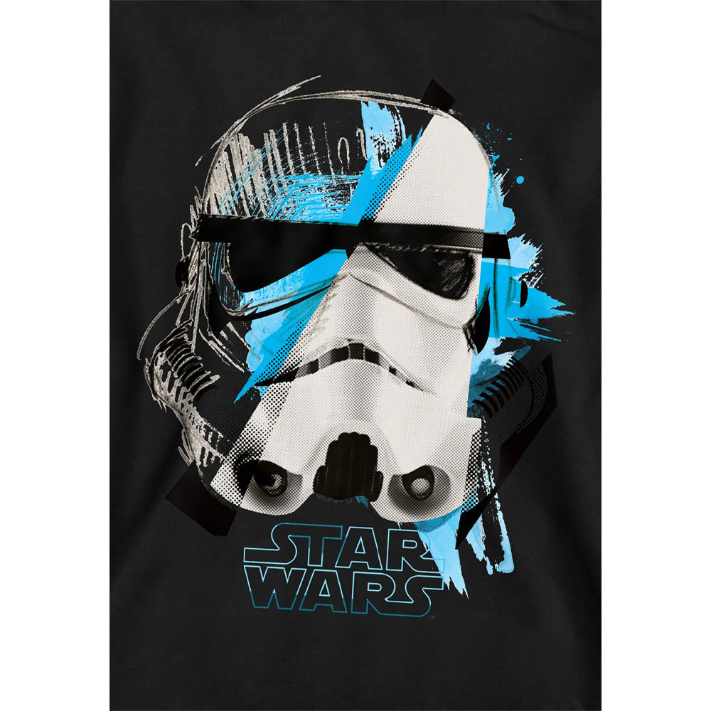 Black - Close up - Star Wars Childrens-Kids Stormtrooper Cuts Hoodie