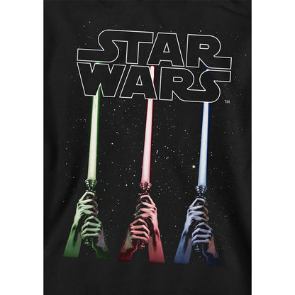Black - Side - Star Wars Childrens-Kids Lightsaber Hoodie