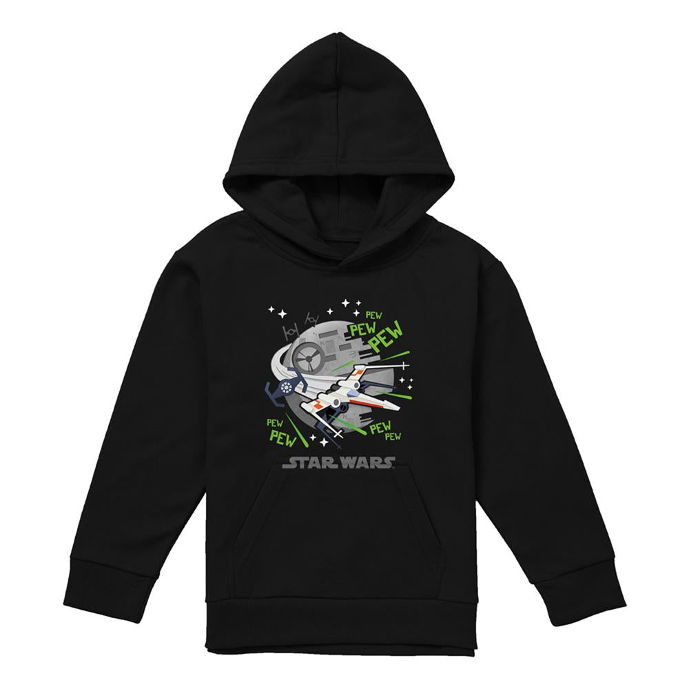 Navy - Lifestyle - Star Wars Childrens-Kids Pew Pew Star Wars Greatest Kid XWing Hoodie