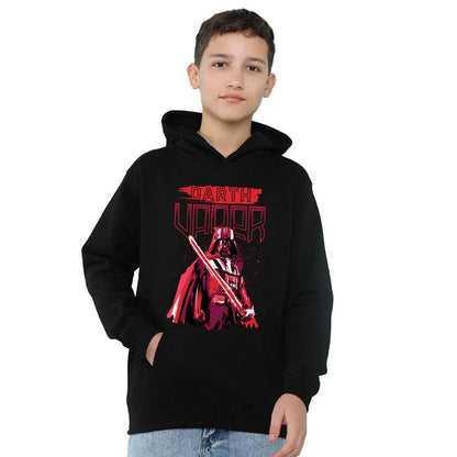 Navy - Front - Star Wars Childrens-Kids Darth Vader Paint Hoodie