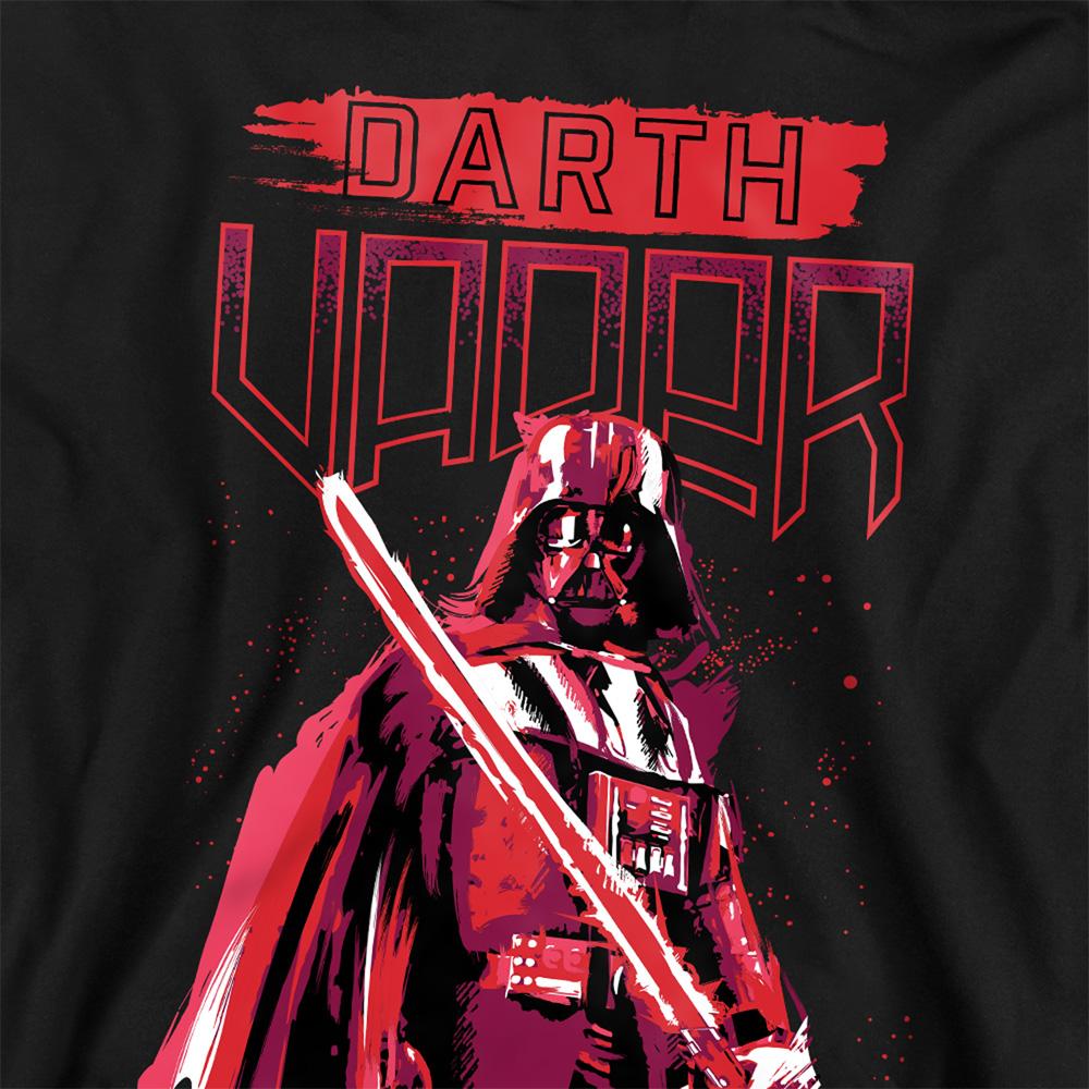 Black - Back - Star Wars Childrens-Kids Darth Vader Paint Hoodie