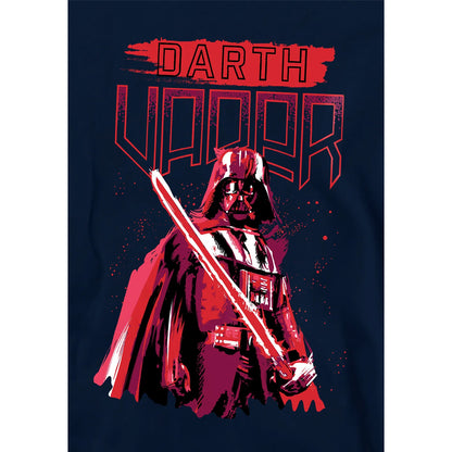 Navy - Side - Star Wars Childrens-Kids Darth Vader Paint Hoodie