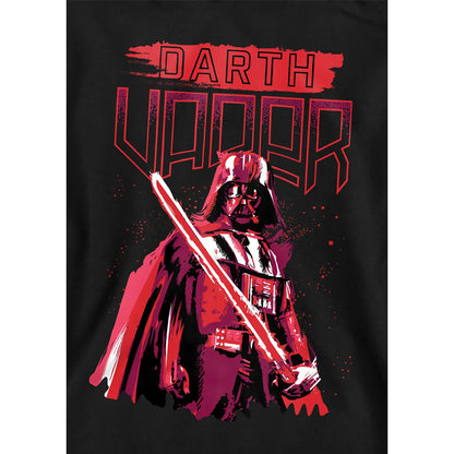 Black - Close up - Star Wars Childrens-Kids Darth Vader Paint Hoodie