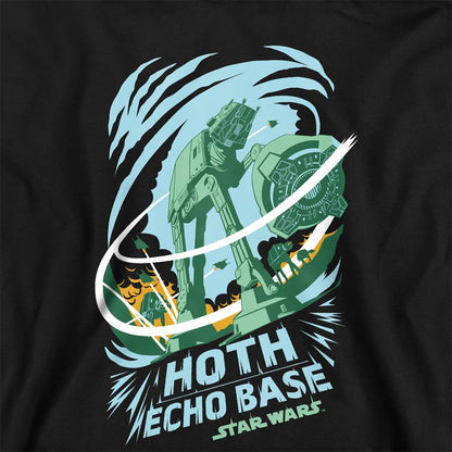Black - Back - Star Wars Childrens-Kids Echo Base Attack Hoodie