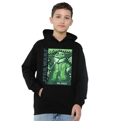 Black - Front - Star Wars Childrens-Kids Grogu Hoodie