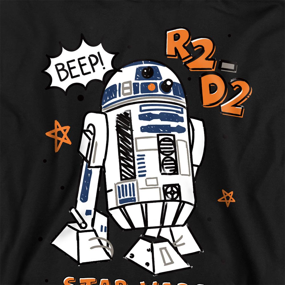Navy - Back - Star Wars Childrens-Kids R2-D2 Marker Hoodie