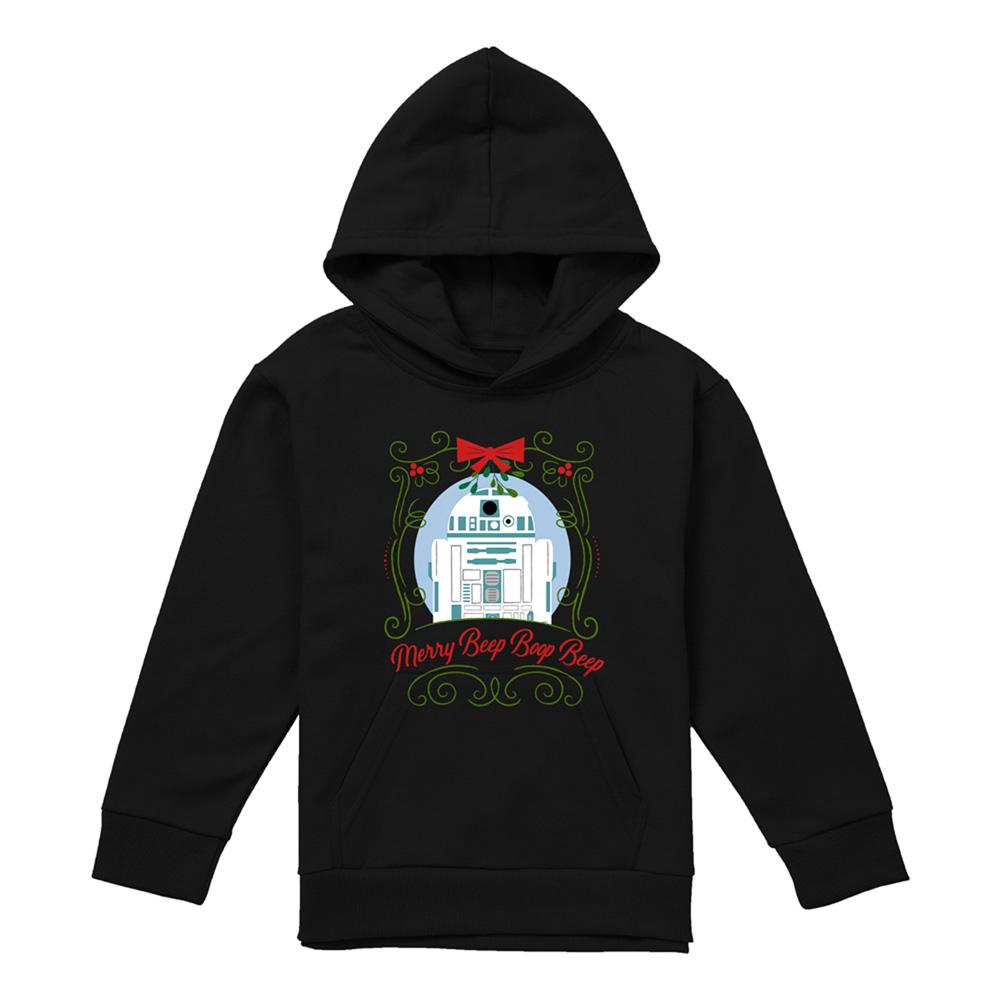 Athletic Heather - Lifestyle - Star Wars Childrens-Kids Merry Beep Boop Beep R2-D2 Christmas Hoodie