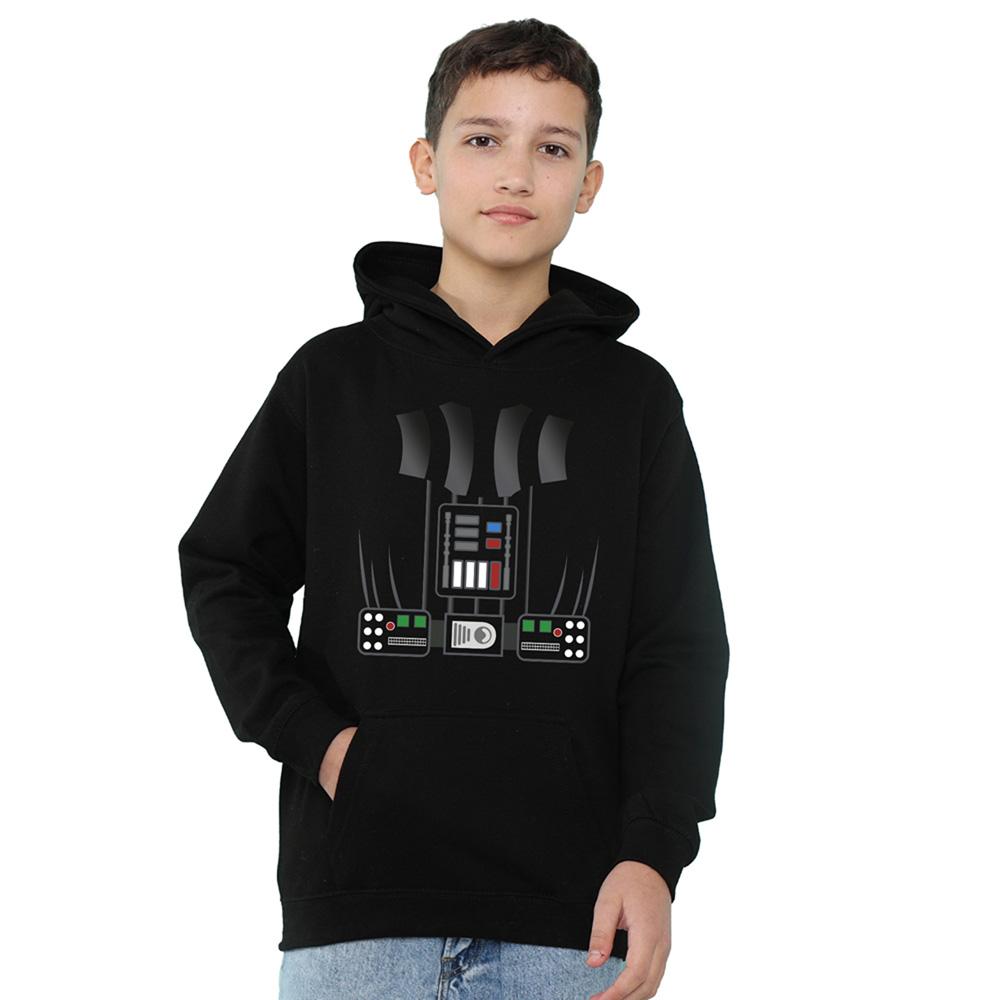 Athletic Heather - Front - Star Wars Childrens-Kids Darth Vader Costume Hoodie