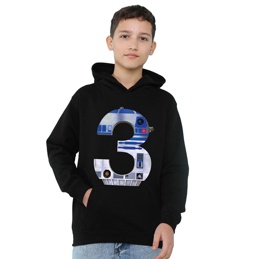 Athletic Heather - Front - Star Wars Childrens-Kids R2-D2 3 Hoodie