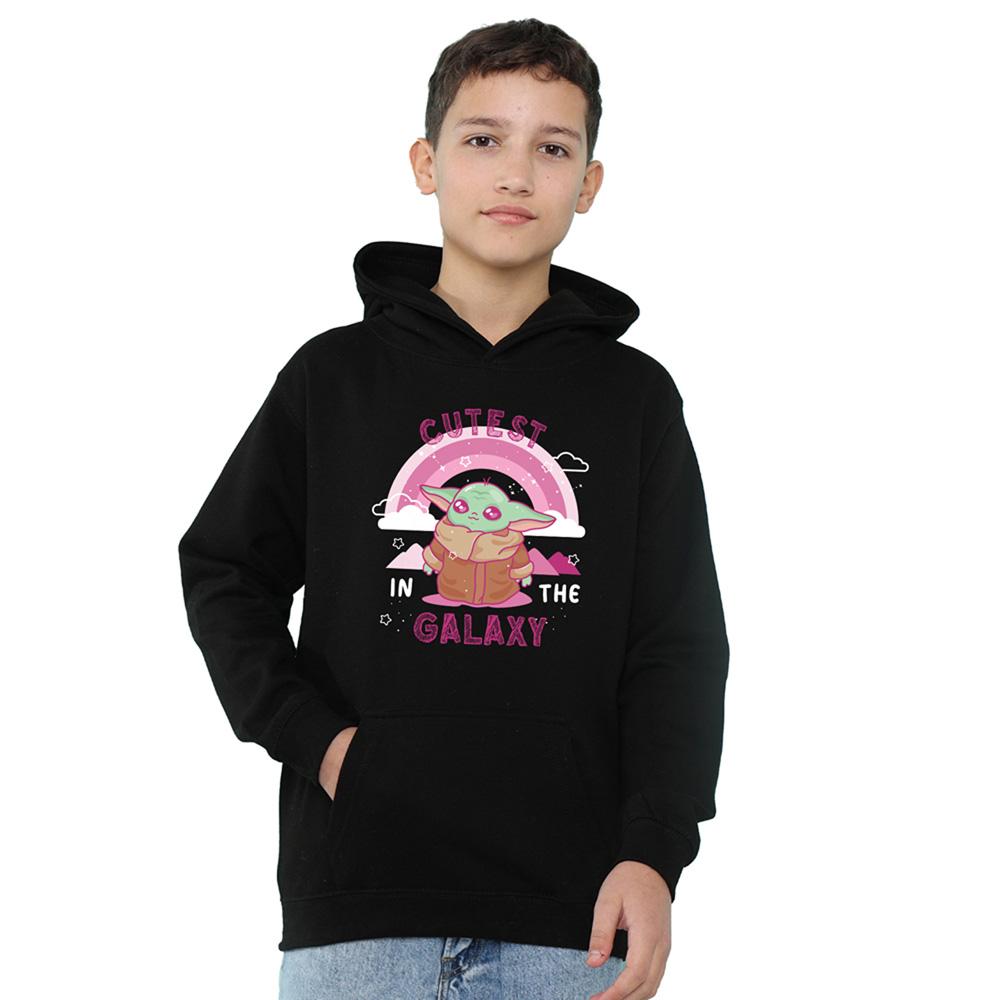 Navy - Front - Star Wars Childrens-Kids Cutest In The Galaxy Grogu Hoodie